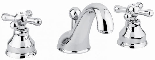 RUBINETTO 3 FORI BATTERIA LAVABO CROMO STELLA EMMEVI MADE ITALY