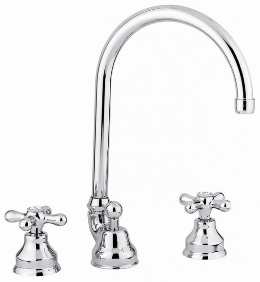 RUBINETTO 3 FORI LAVABO ALTO DECO CLASSIC VITONE CERAMICO MADE IN ITALY