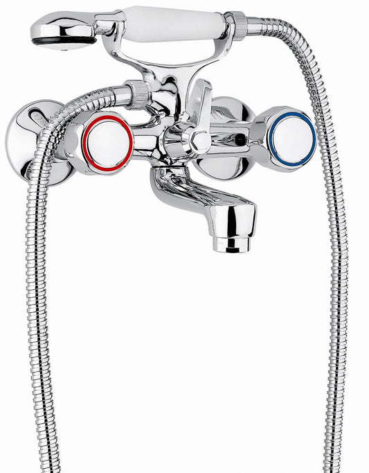 RUBINETTO ESTERNO VASCA CON DOCCETTA CROMO SOLE MADE IN ITALY