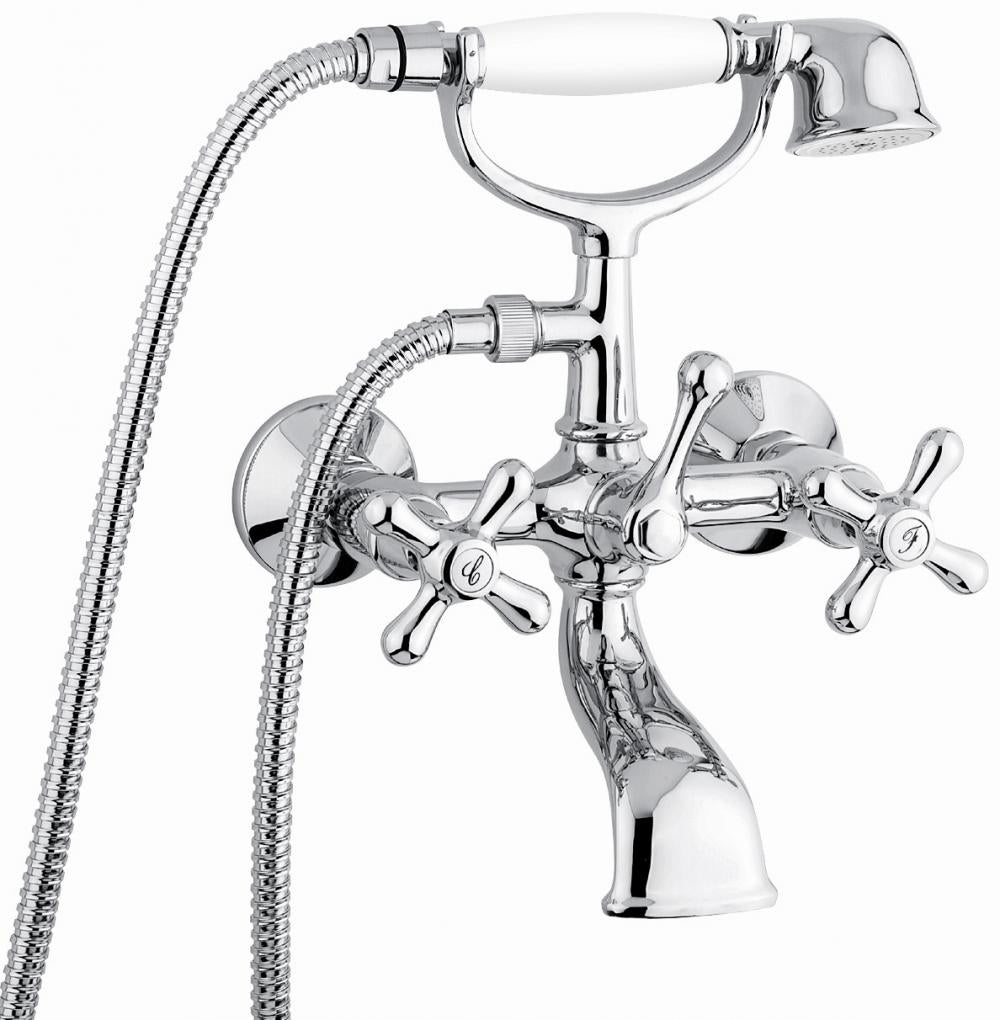 RUBINETTO ESTERNO VASCA CROMO DECO CLASSIC VITONE CERAMICO MADE IN ITALY
