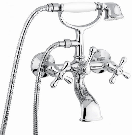 RUBINETTO ESTERNO VASCA CROMO DECO CLASSIC VITONE CERAMICO MADE IN ITALY