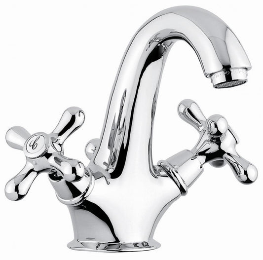 RUBINETTO MONOF LAVABO CROMO DECO CLASSIC VITONE CERAMICO MADE IN ITALY