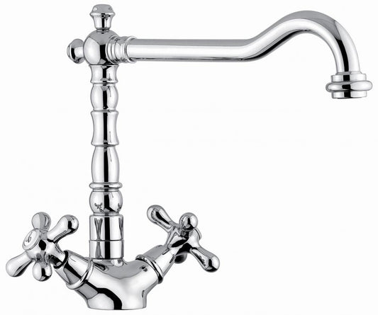 RUBINETTO MONOFORO LAVELLO DECO OLD 12617 CROMATO MADE IN ITALY