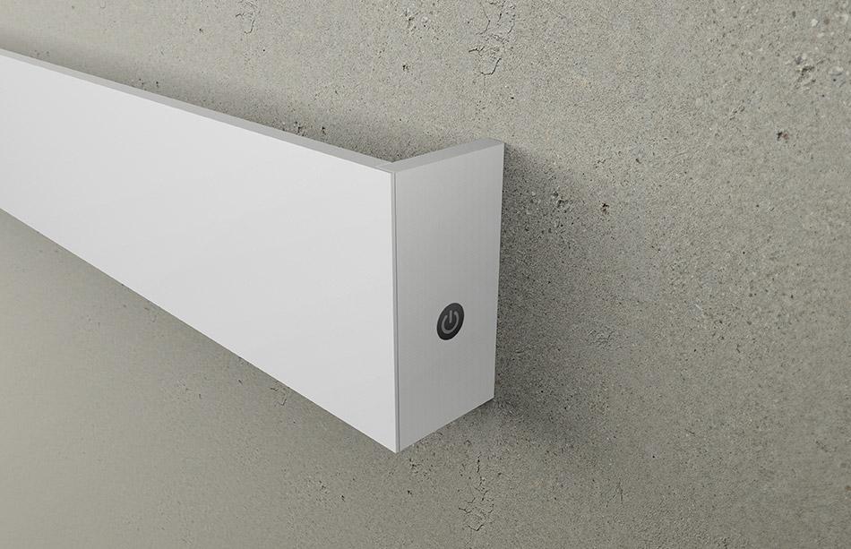 SCALDASALVIETTE ELETTRICO TOWEL BAR 90 ALLUMINIO BIANCO SABLE