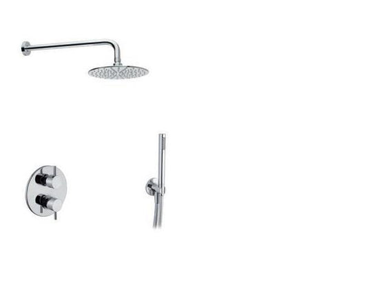 SET COMPLETO DOCCIA KD111 SOFFIONE 200 MM CON MISCELATORE 2 VIE MADE IN ITALY