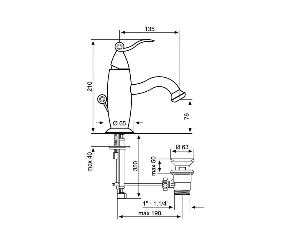 SET COMPLETO MISCELATORI LAVABO E BIDET ABEL CROMATO MADE IN ITALY