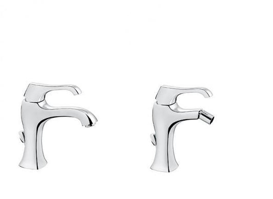 SET COMPLETO MISCELATORI LAVABO E BIDET ARES CROMATO MADE IN ITALY