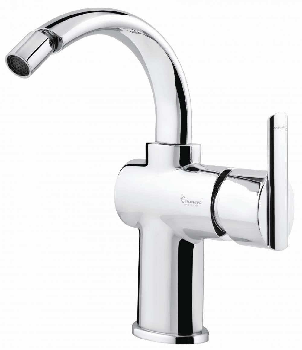 SET COMPLETO MISCELATORI LAVABO E BIDET ELLY CURVO CROMATO MADE IN ITALY