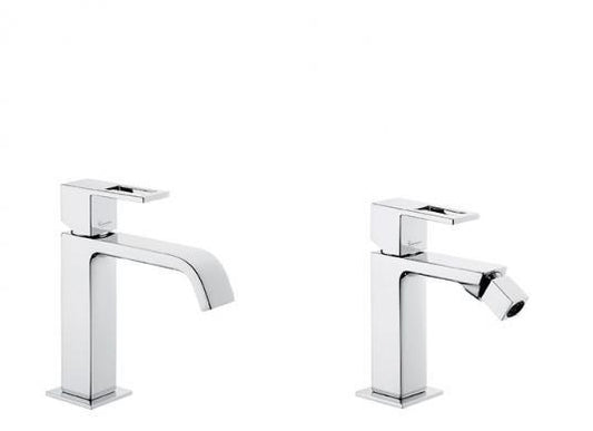 SET COMPLETO MISCELATORI LAVABO E BIDET SIRIS CROMATO MADE IN ITALY
