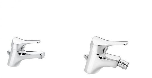 SET COMPLETO MISCELATORI LAVABO E BIDET ZEUS CROMATO MADE IN ITALY
