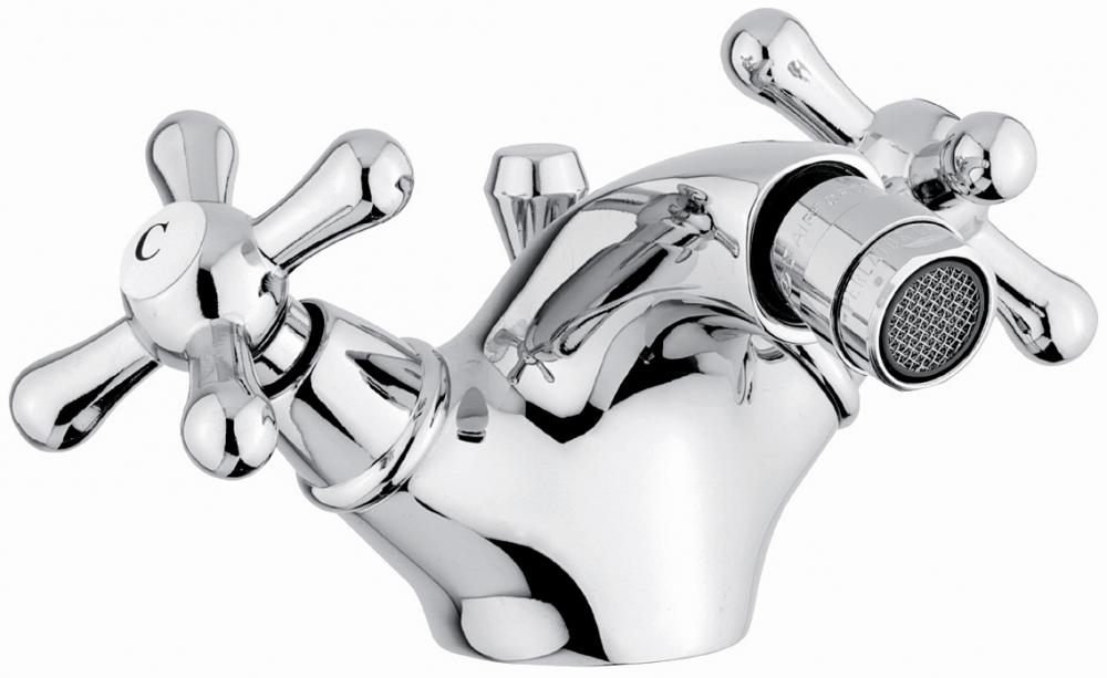 SET COMPLETO RUBINETTI MONOFORO LAVABO E BIDET STELLA CROMATO MADE IN ITALY