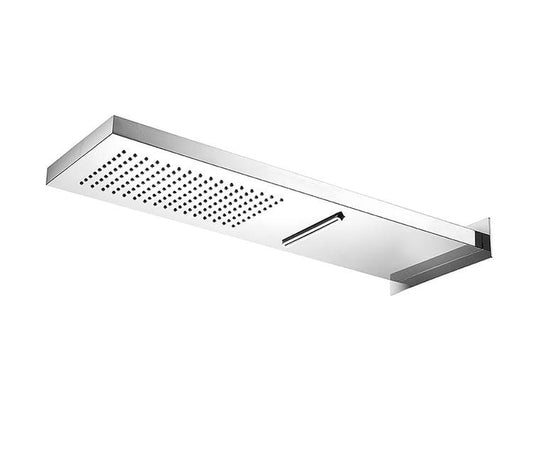 SOFFIONE DOCCIA A PARETE E044199 RETTANGOLARE 192X537 ACCIAIO INOX LUCIDO MADE IN ITALY