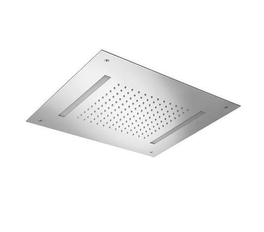SOFFIONE DOCCIA CON CROMOTERAPIA E044197 QUADRO 498X498 ACCIAIO INOX LUCIDO MADE IN ITALY