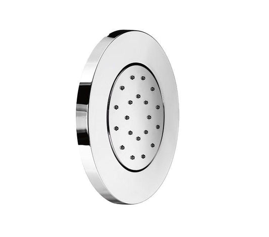 SOFFIONE DOCCIA LATERALE AD INCASSO A PARETE E044084 EMOTION SPRAY BODYJET TONDO MM 130 ORIENTABILE ABS CROMATO MADE IN ITALY