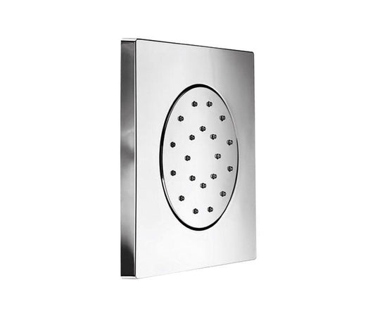 SOFFIONE DOCCIA LATERALE AD INCASSO A PARETE E044085 EMOTION SPRAY BODYJET QUADRATO MM 125X125 ORIENTABILE ABS CROMATO MADE IN ITALY