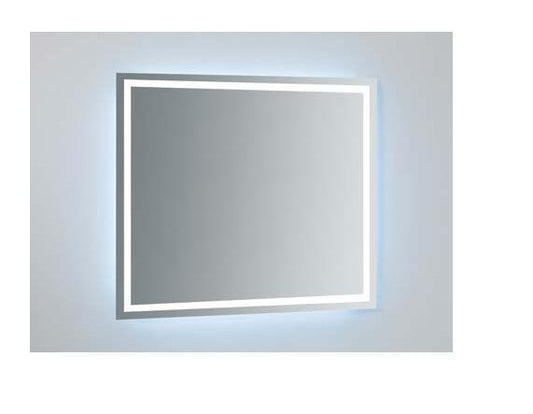SPECCHIO RETROILLUMINATO A LED BANDA SABBIATA CM.80 H.70 MADE ITALY
