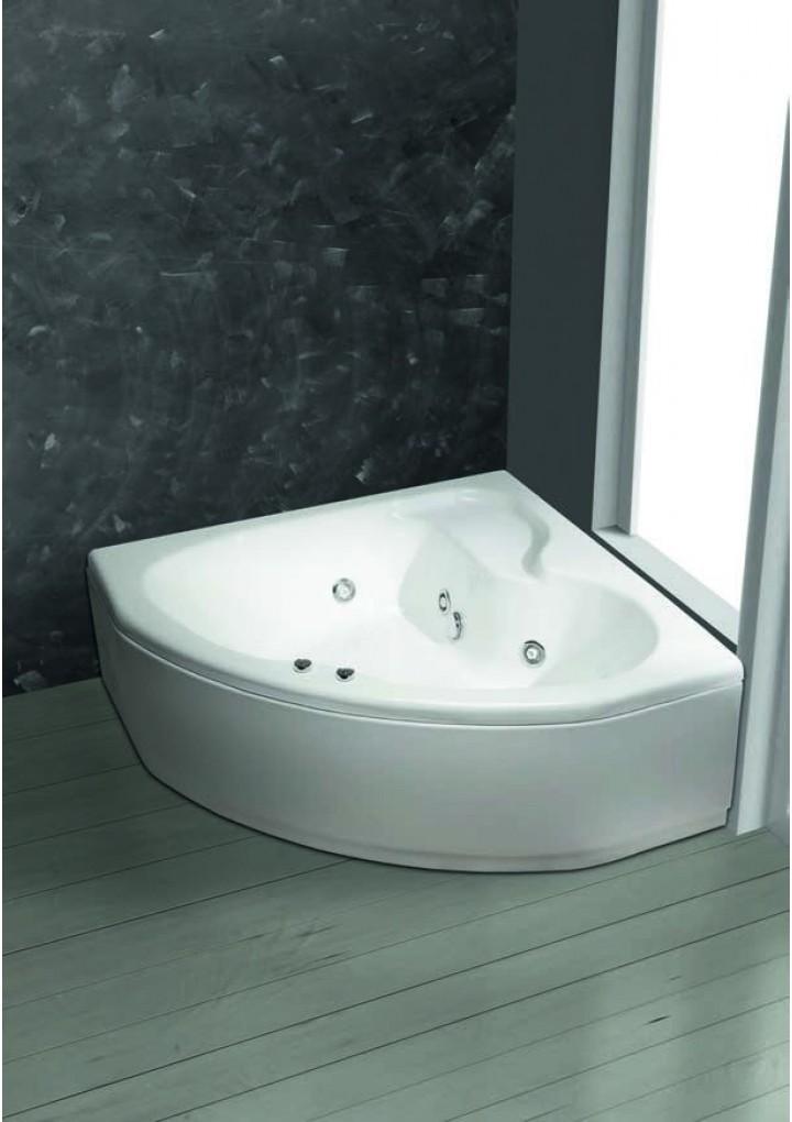 VASCA ANGOLO 140X140 EGIZIA TELAIO PANNELLO IDROMASSAGGIO WHIRLPOOL 6 JET
