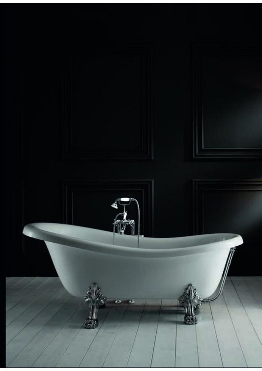 VASCA CLEOPATRA 170X78 H.70 OLD STYLE PIEDINI E COLONNA SCARICO MADE IN ITAL