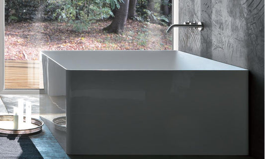 VASCA FREE-STANDING QUADRATA 120X120 IN POLYMINERAL