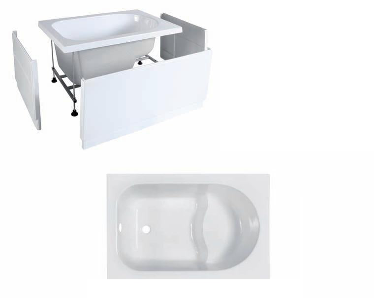 VASCA PEGA 105X70 A SEDILE CON TELAIO PANNELLO FRONTALE E LATERALE